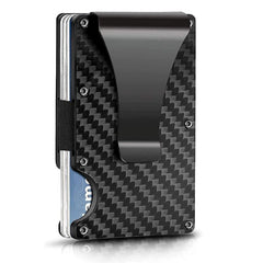 RFID Blocking Slim Wallet for Men with Money Clip