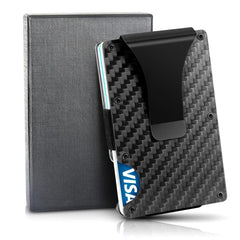 RFID Blocking Slim Wallet for Men with Money Clip