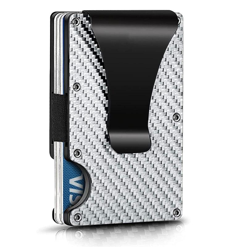 RFID Blocking Slim Wallet for Men with Money Clip