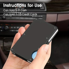 Aluminum Money Clip Wallet RFID Metal Card Holder