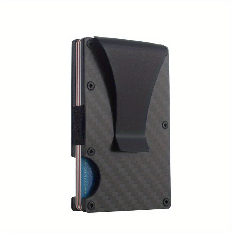 RFID Carbon Fiber Metal Case with Money Clip Credit Card Holder