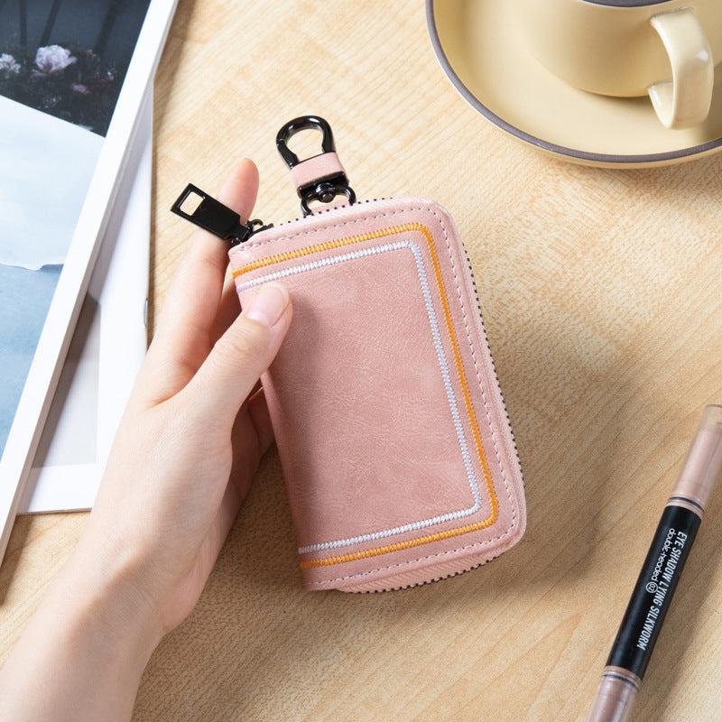 Zipper Keychain Key Bag Multifunctional Car Waist Hanging Key Case