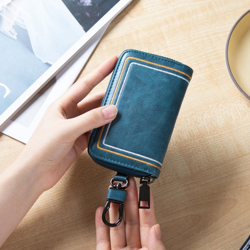 Zipper Keychain Key Bag Multifunctional Car Waist Hanging Key Case