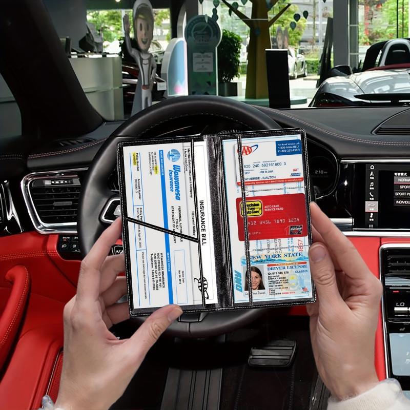 Men's Card Holder Car Registration Vehicle Insurance Card Holder Wallet