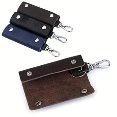 Men's Top Layer Cowhide Door Lock Key Bag
