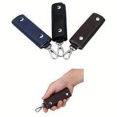 Men's Top Layer Cowhide Door Lock Key Bag