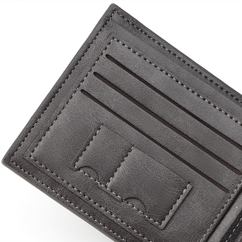 Men's Business Leather Wallet RFID Blocking Card Holder Coin Purse