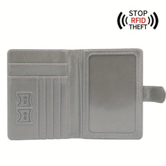 Leather Passport Holder Short Ticket Holder for Men and Women