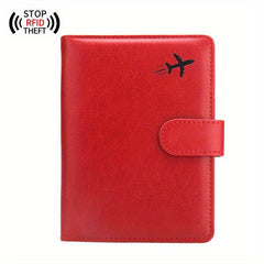 Leather Passport Holder Short Ticket Holder for Men and Women