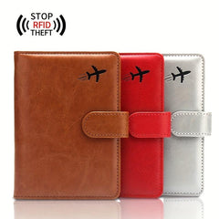 Leather Passport Holder Short Ticket Holder for Men and Women