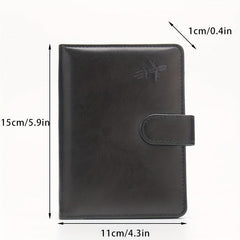 Leather Passport Holder Short Ticket Holder for Men and Women