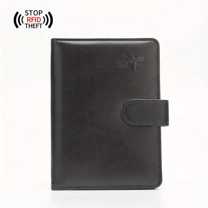Leather Passport Holder Short Ticket Holder for Men and Women