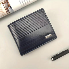 Men's Casual Striped Wallet Card Holder Zipper Coin Purse