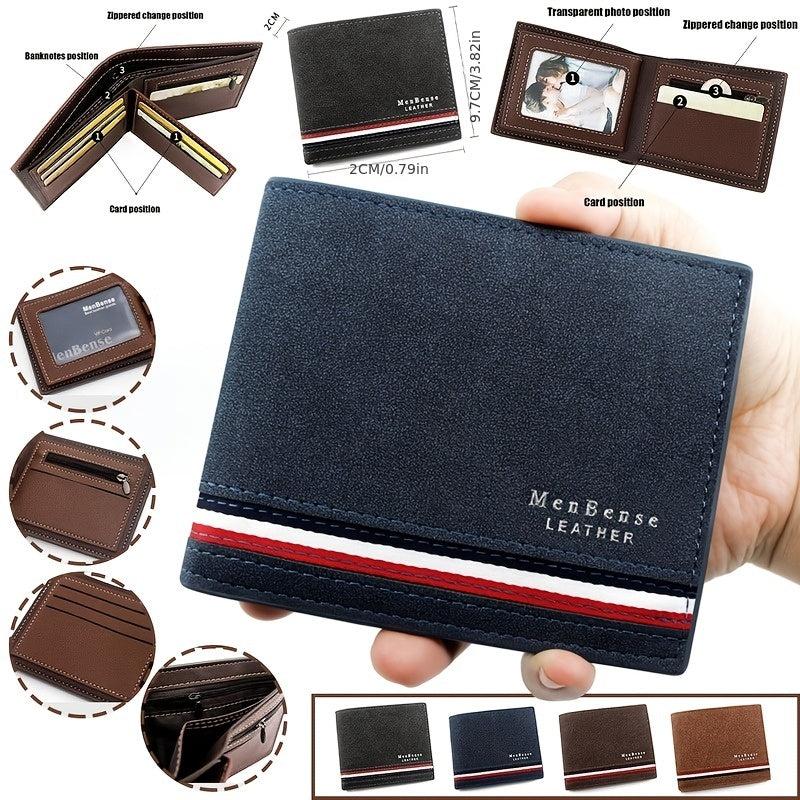 Men's PU Leather Foldable Business Coin Purse