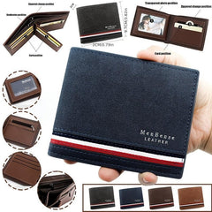 Men's PU Leather Foldable Business Coin Purse