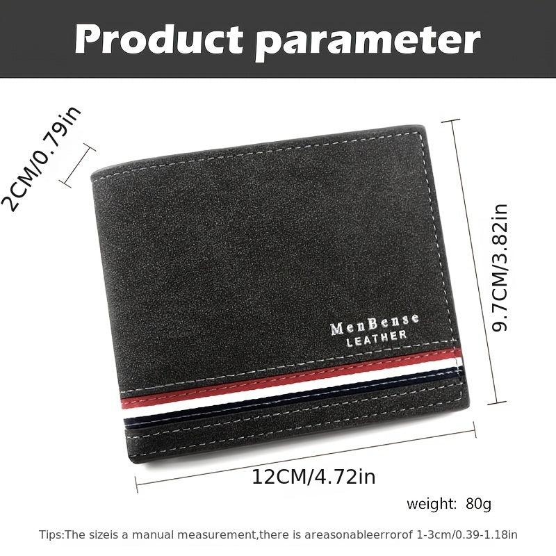 Men's PU Leather Foldable Business Coin Purse