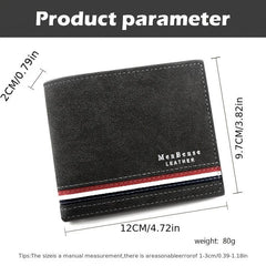 Men's PU Leather Foldable Business Coin Purse
