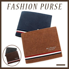 Men's PU Leather Foldable Business Coin Purse