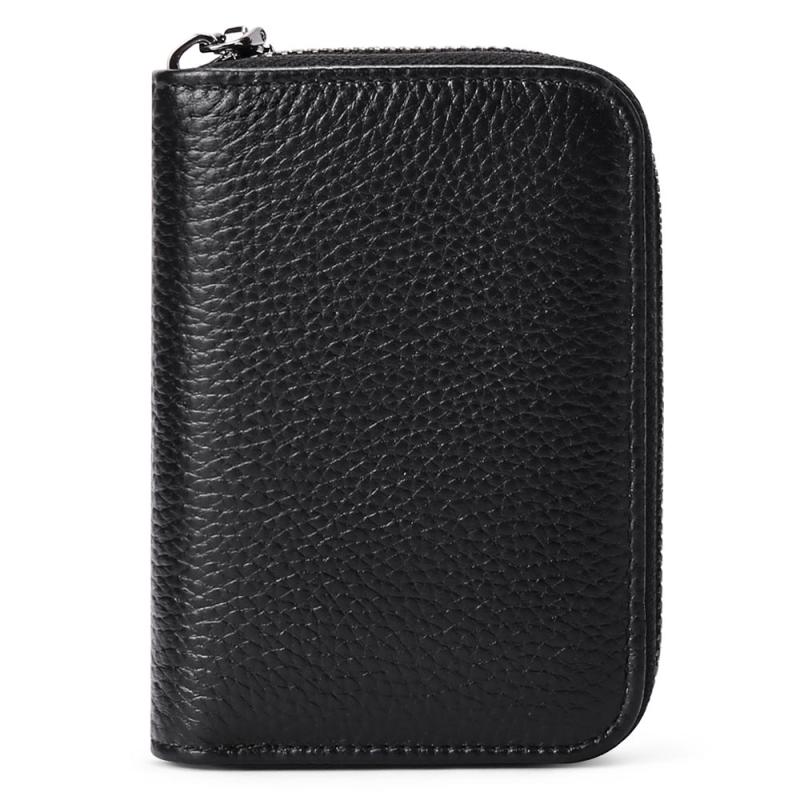 Men's RFID Blocking Zipper Wallet Leather Card Holder