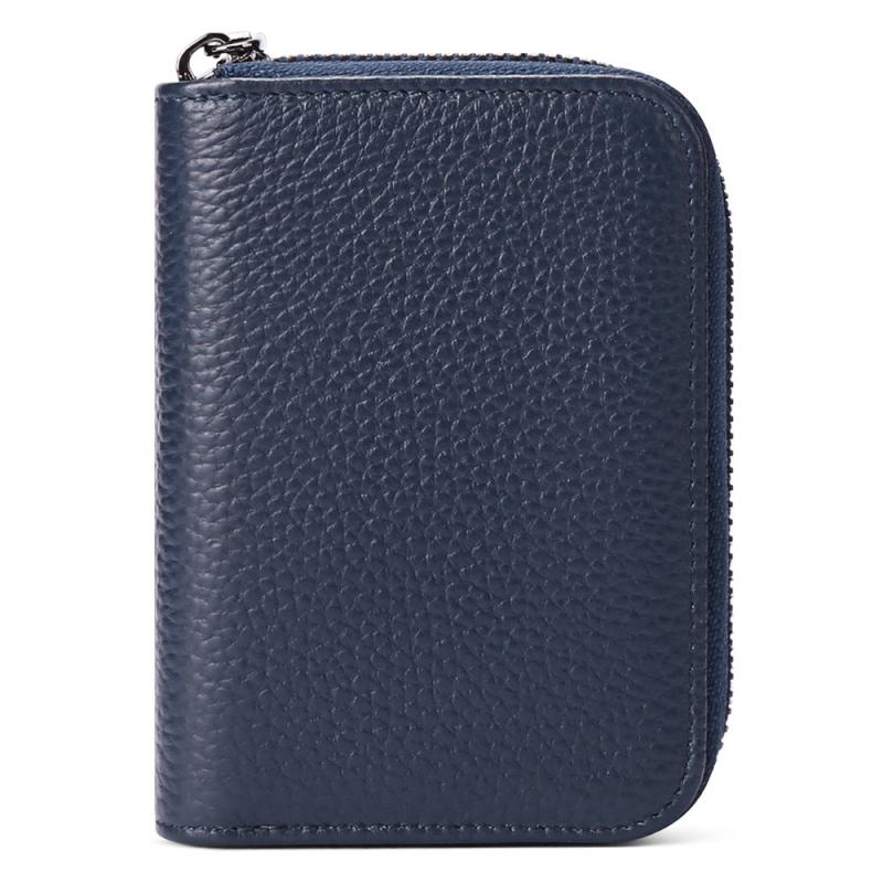 Men's RFID Blocking Zipper Wallet Leather Card Holder