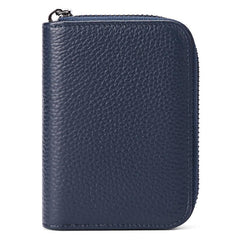 Men's RFID Blocking Zipper Wallet Leather Card Holder