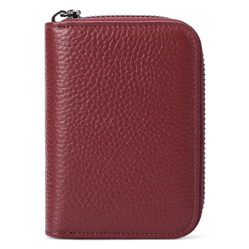 Men's RFID Blocking Zipper Wallet Leather Card Holder