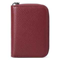Men's RFID Blocking Zipper Wallet Leather Card Holder