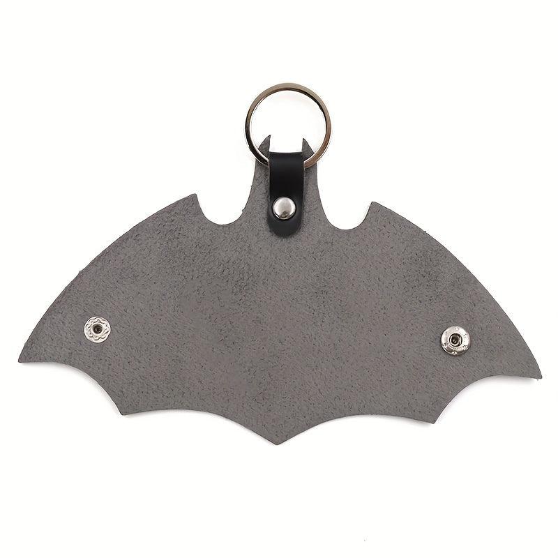 Men's Bat PU Leather Key Bag with Keyring