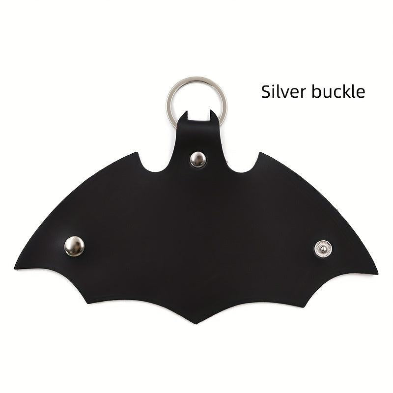 Men's Bat PU Leather Key Bag with Keyring