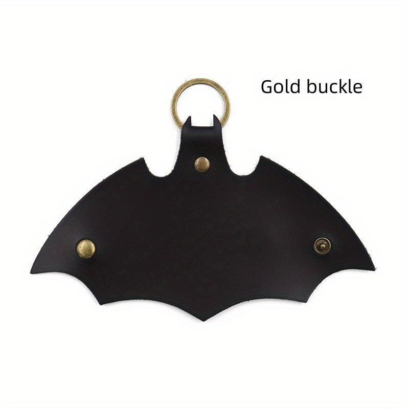 Men's Bat PU Leather Key Bag with Keyring