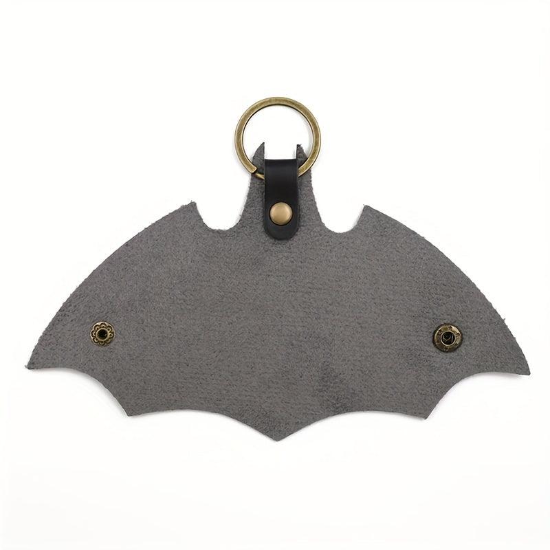 Men's Bat PU Leather Key Bag with Keyring