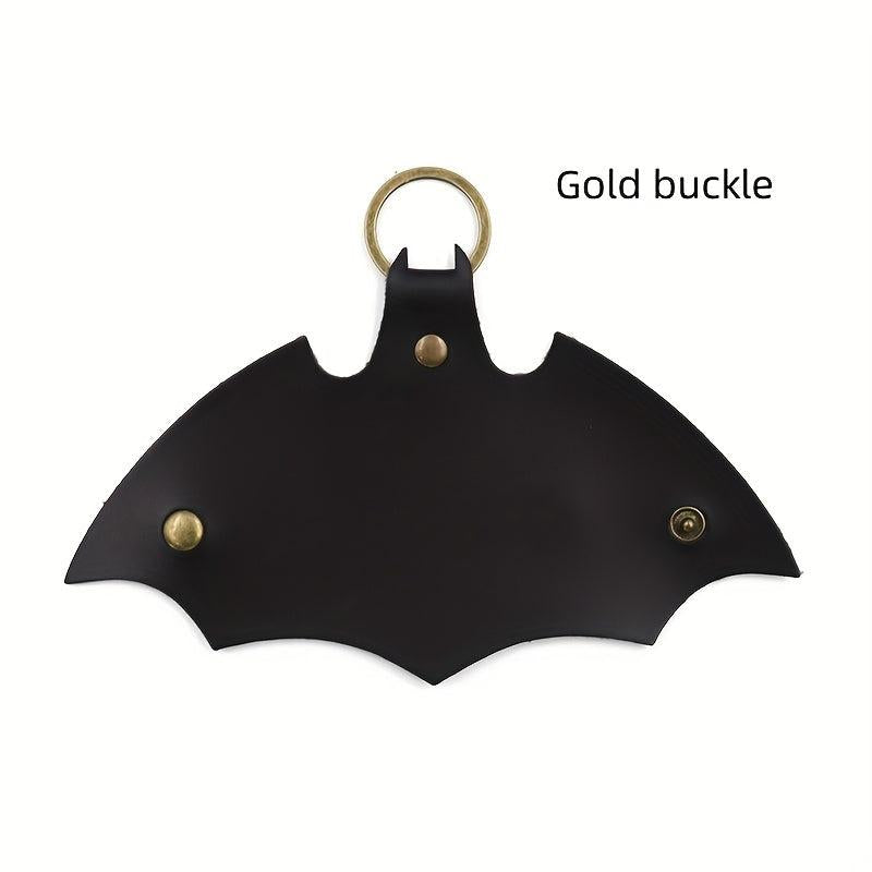 Men's Bat PU Leather Key Bag with Keyring