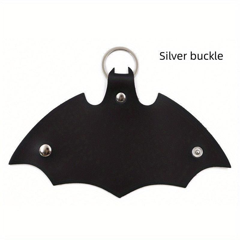 Men's Bat PU Leather Key Bag with Keyring
