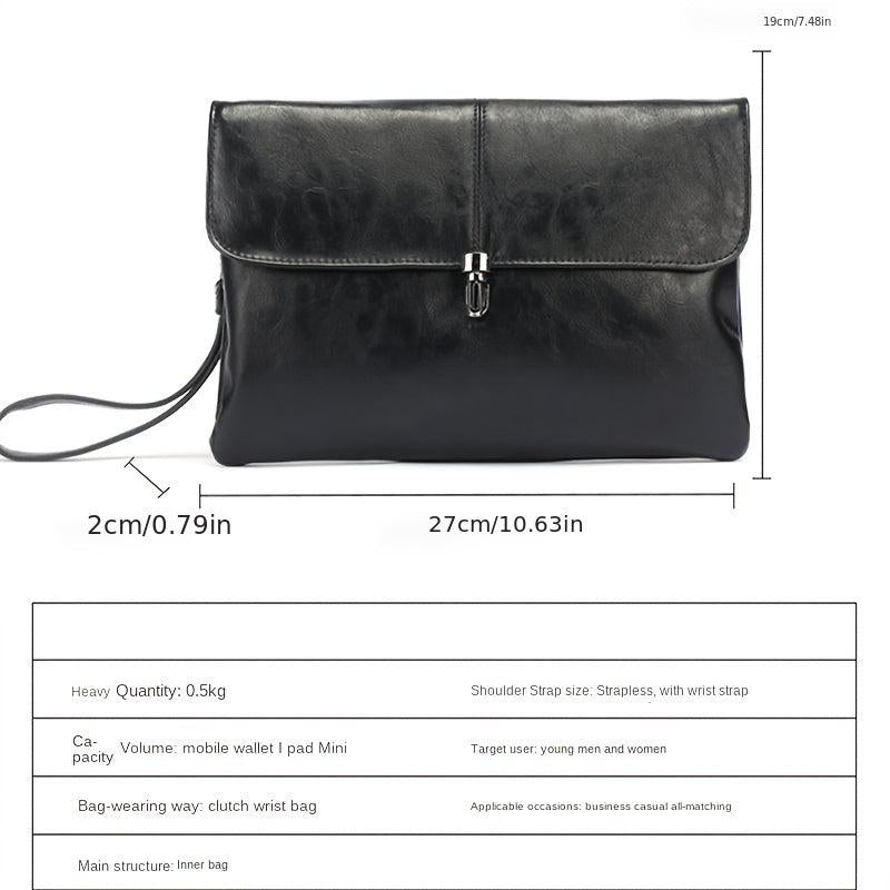 Men's Business Hand Bag with Lock Buckle