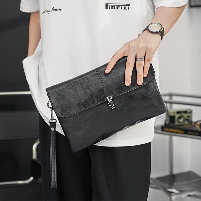Men's Business Hand Bag with Lock Buckle