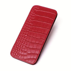 Slim Money Clip Wallet Crocodile Print Long Wallet 3 Card Slots