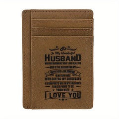 Slim Leather Mini Credit Card Wallet for Men