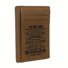 Slim Leather Mini Credit Card Wallet for Men