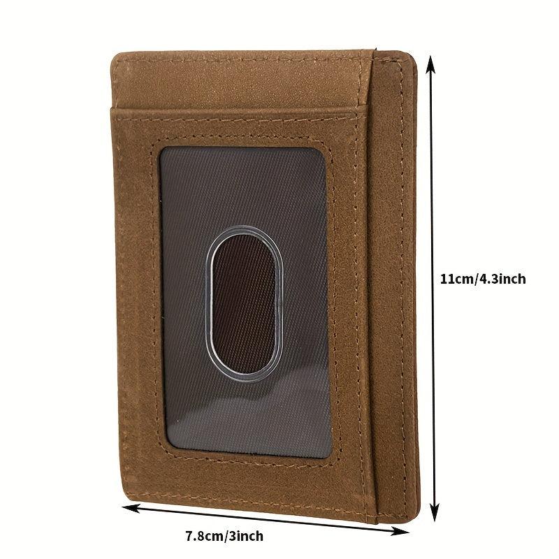 Slim Leather Mini Credit Card Wallet for Men