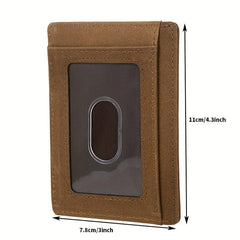 Slim Leather Mini Credit Card Wallet for Men