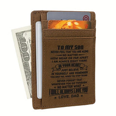Slim Leather Mini Credit Card Wallet for Men