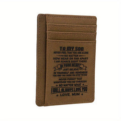 Slim Leather Mini Credit Card Wallet for Men