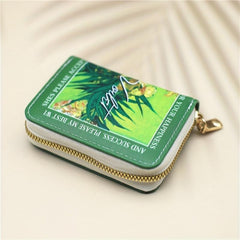 Card Holder Wallet PU Leather 18 Card Slots Zipper Bank Credit Card Case