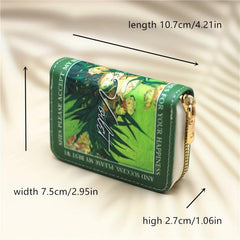 Card Holder Wallet PU Leather 18 Card Slots Zipper Bank Credit Card Case