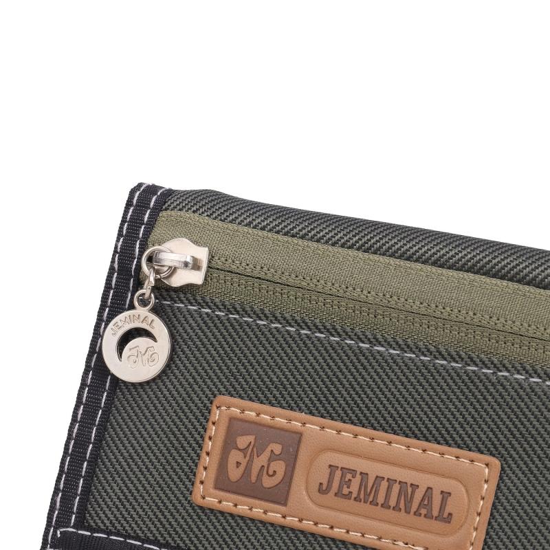 Men's Classic Canvas Wallet Zipper Coin Pocket Sports Money Clip