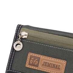Men's Classic Canvas Wallet Zipper Coin Pocket Sports Money Clip