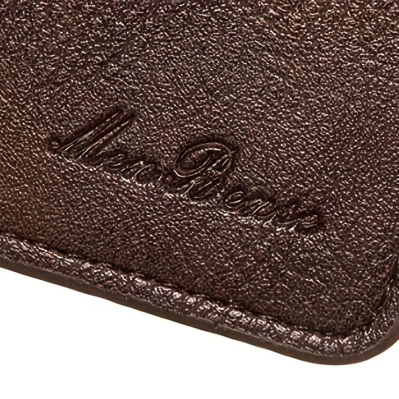 Men's Leather Short Wallet Coin Purse Ultra Thin Personalized Money Holder