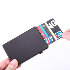 Men's Aluminum Wallet Ultra Thin Purse Pop up Button