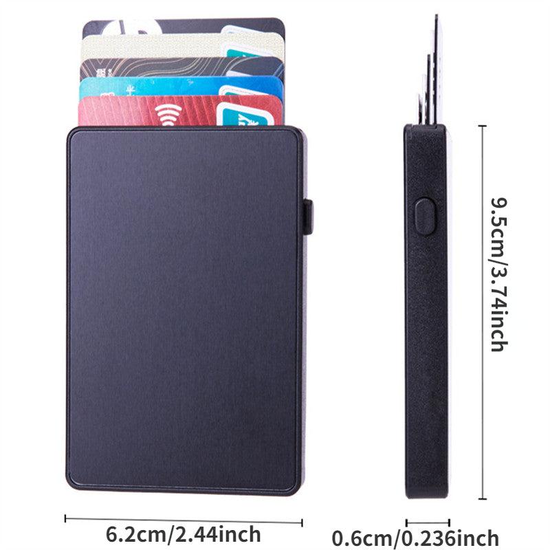 Men's Aluminum Wallet Ultra Thin Purse Pop up Button