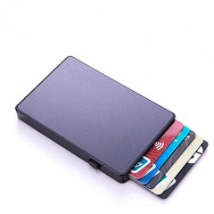 Men's Aluminum Wallet Ultra Thin Purse Pop up Button
